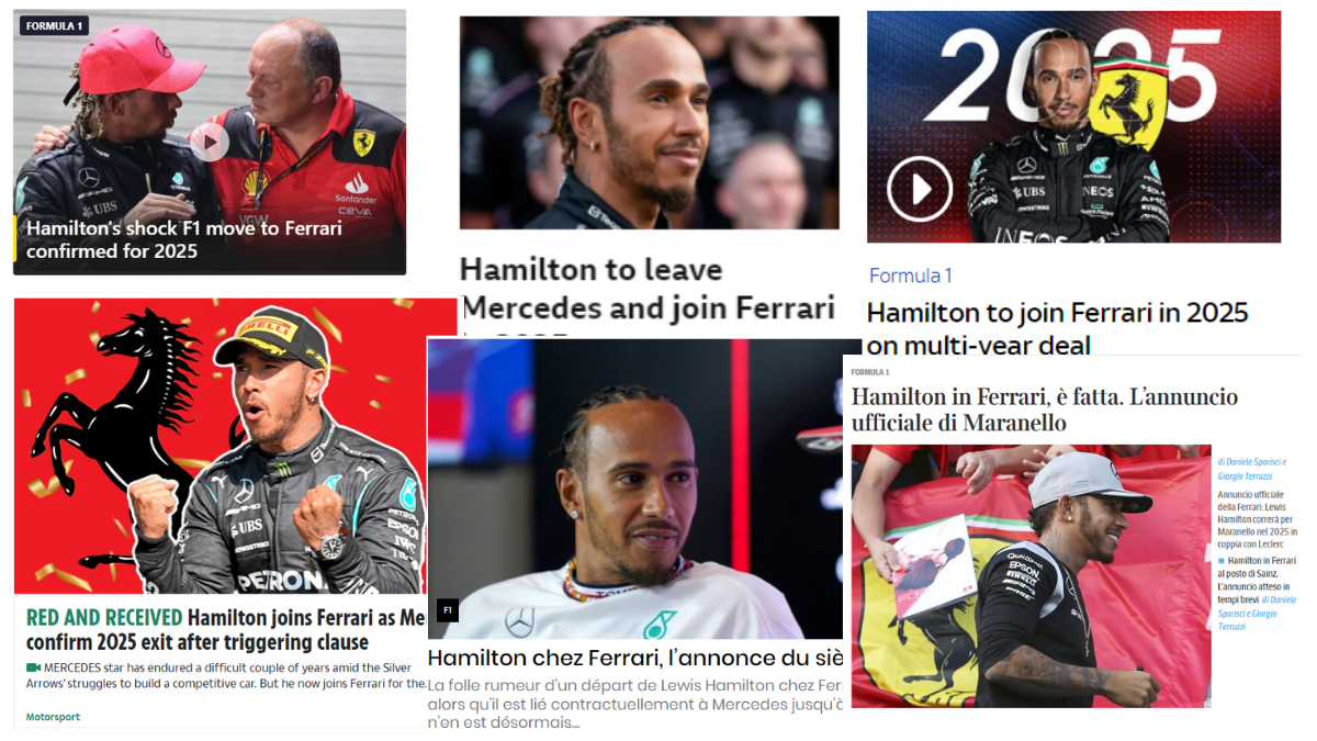 Hamilton Ferrari rassegna stampa